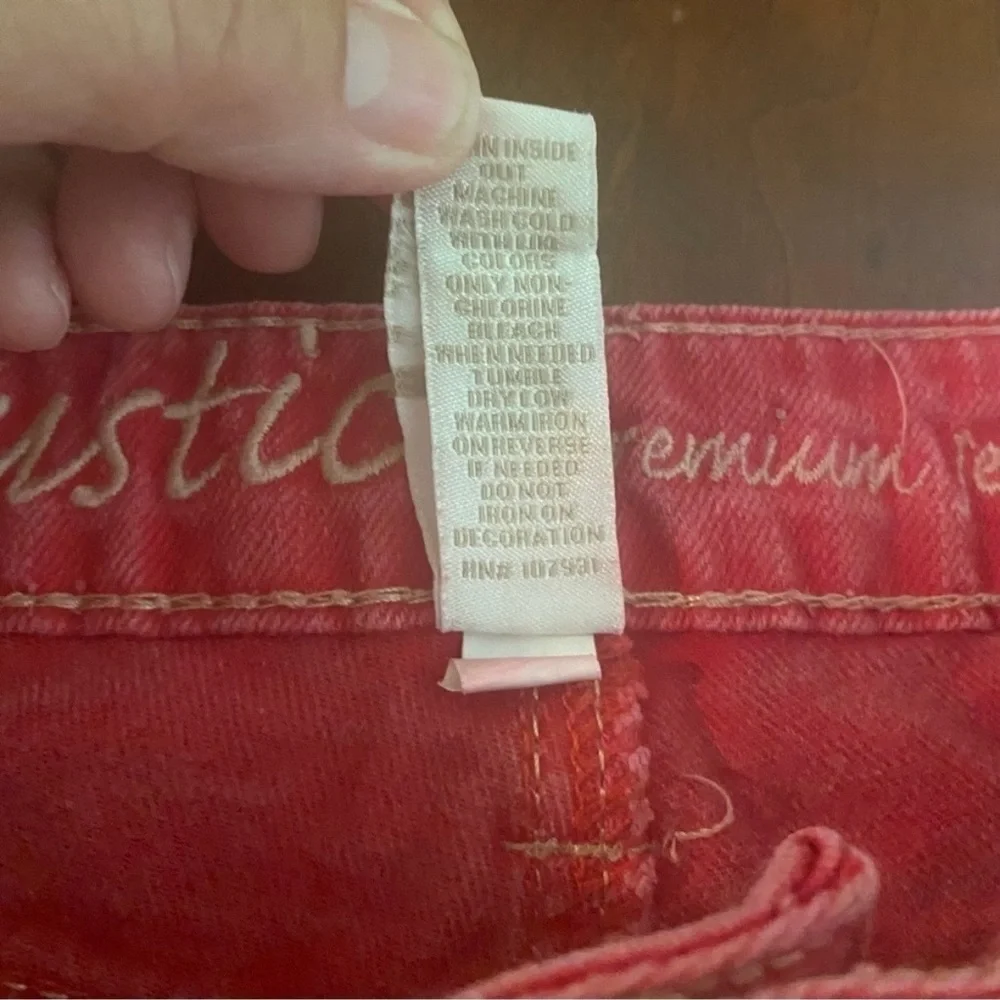 Justice Girls Denim Shorts and Red Jeans Set, 2 pair, Size 12